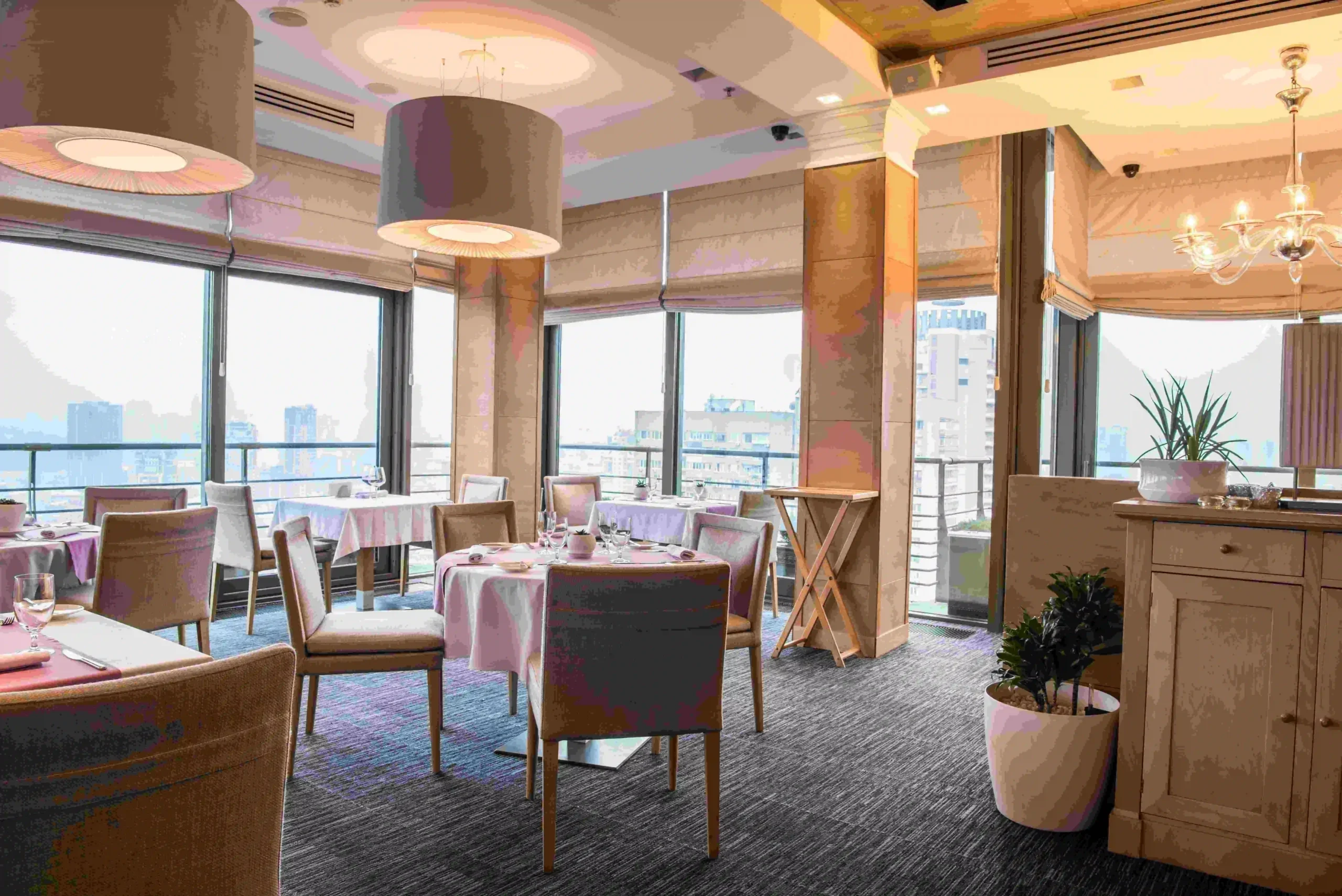 Procurement of the former RITZI restaurant space at Friedrichstrasse 6, Stuttgart 3 served tables for visitors in cozy restaurant 2024 11 01 06 50 06 utc 1 1 2 1 2 scaled